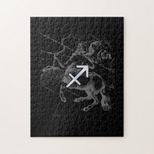 Puzzle Style Chrome Sagittarius Zodiac Connexion Hevelius