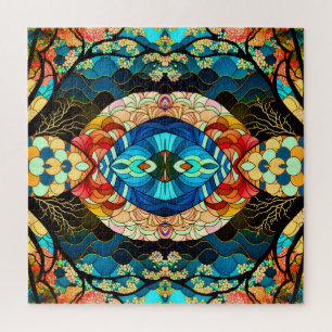 PUZZLE STYLE D'ART JAPONAIS FORET SYMÉTRIQUE