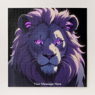 Puzzle Style de dessin Vibrant Coloré Lion de la faune sa