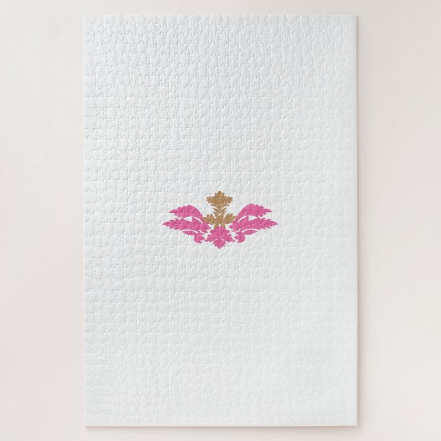 Puzzle Style Décor, Rose Chaud, Laiton Antique (Vertical)