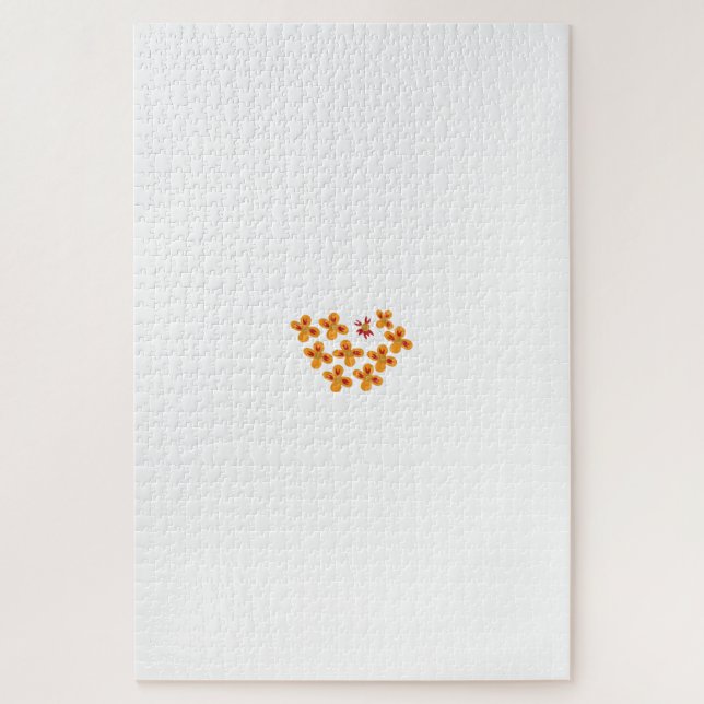 Puzzle Style Décoratif, Orange Mouillé, Rouge Cornell (Vertical)