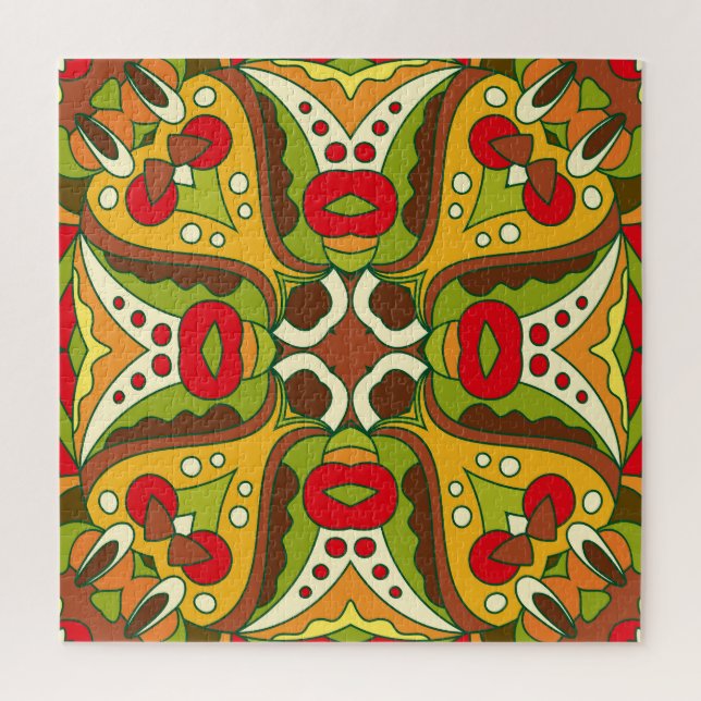 Puzzle Style ethnique oriental Motif sans couture (Vertical)