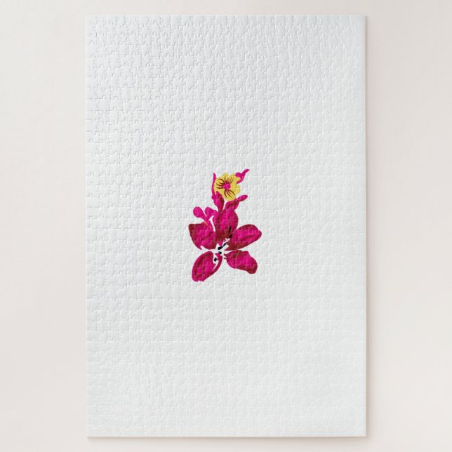 Puzzle Style floral, ArtyClick Crimson, Or léger (Vertical)