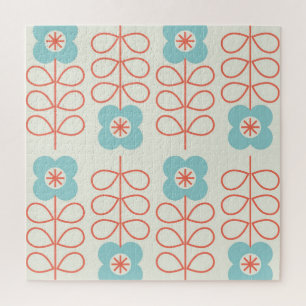 Puzzle Style nordique Géométrique Floral Vintage.