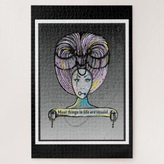 Puzzle Style punk à vapeur Rococo dame illustration