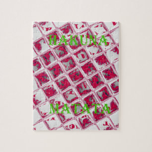 Puzzle Style Red Hakuna Matata