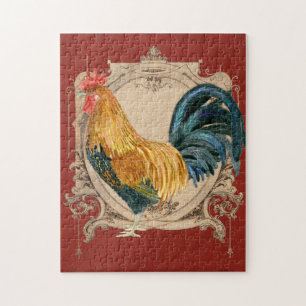 Puzzle Style vintage Pays Français Rustique Barne Rooster