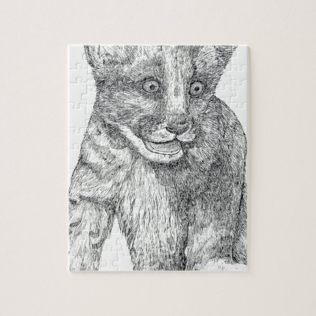 Puzzle Stylo Tiger Cub et encre (Vertical)