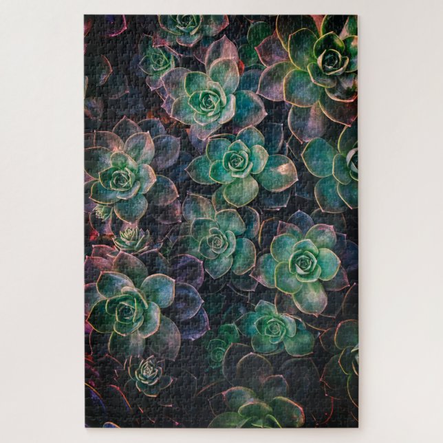Puzzle Succulents (Vertical)