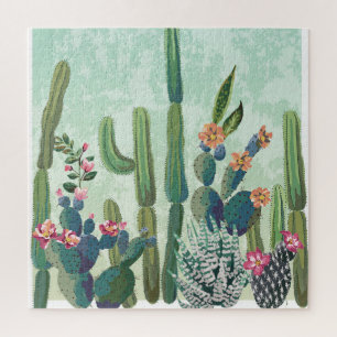 Puzzle Succulents mignons : Motif de cactus Vintage