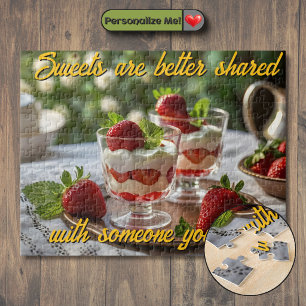 Puzzle Sucreries Personnalisables à la Fraise Motivationn