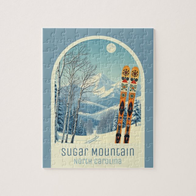 Puzzle Sugar Mountain North Carolina ski vacation game (Vertical)