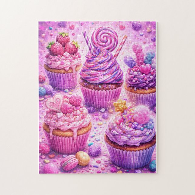 Puzzle Sugar Rush Dreams: Candy Cupcake Delight (Vertical)