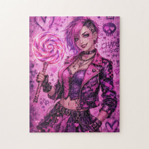 Puzzle Sugar Rush Rebel : Chaos de bonbons néon