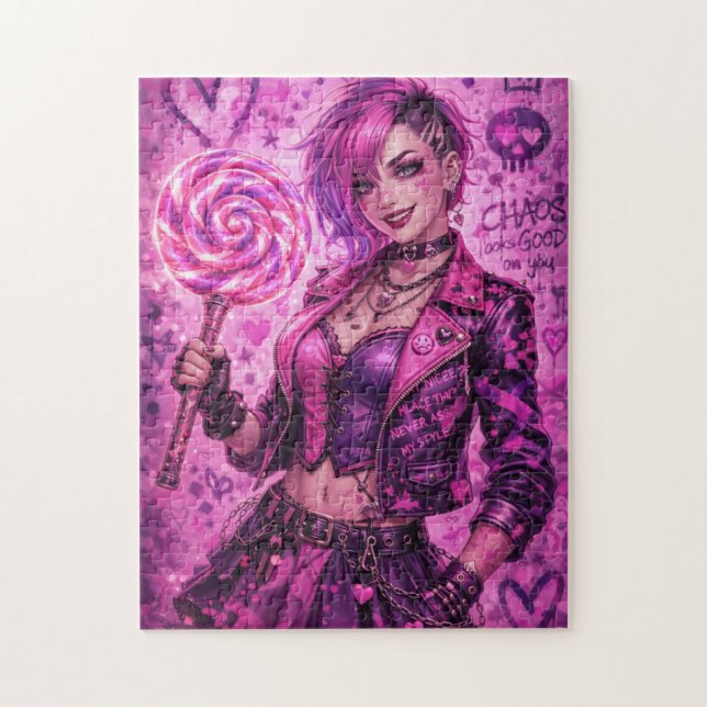 Puzzle Sugar Rush Rebel : Chaos de bonbons néon (Vertical)
