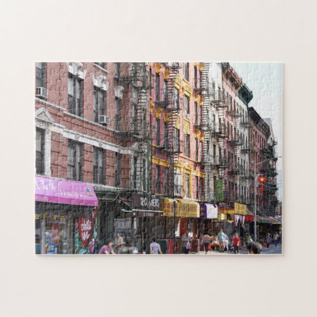 Puzzle Summer Street Scène Chinatown Manhattan New York (Horizontal)