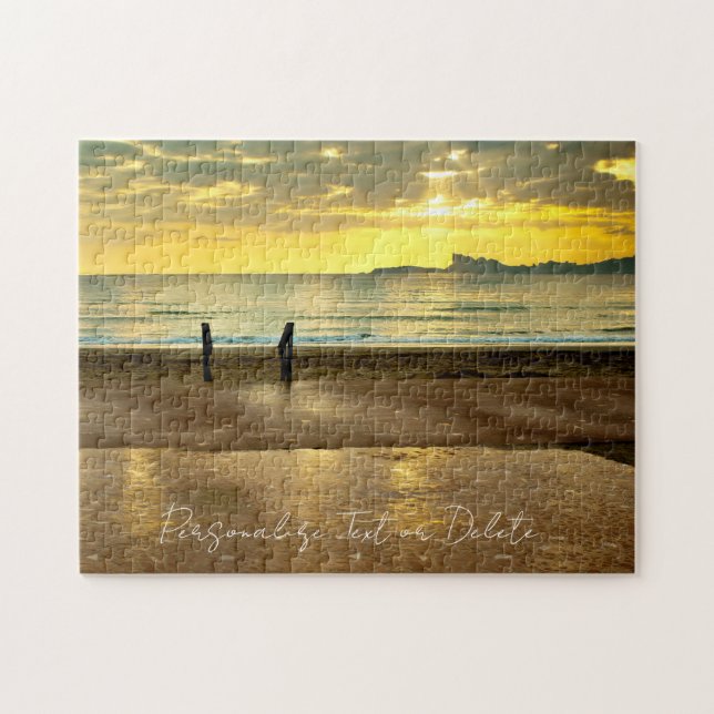 Puzzle Summer Sunset Beach Paysage balnéaire Personnalisé (Horizontal)
