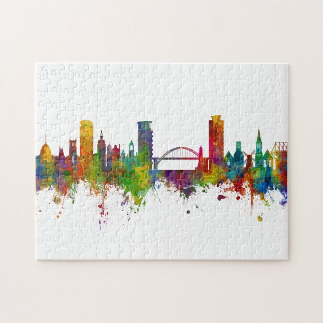 Puzzle Sunderland England Skyline (Horizontal)