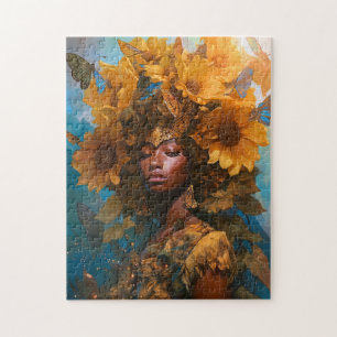 Puzzle Sunflower Goddess Art Imaginaire