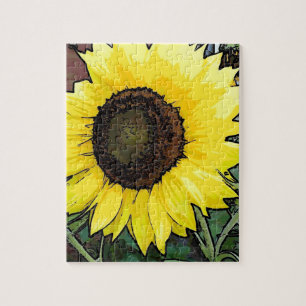 Puzzle Sunflower large yellow
