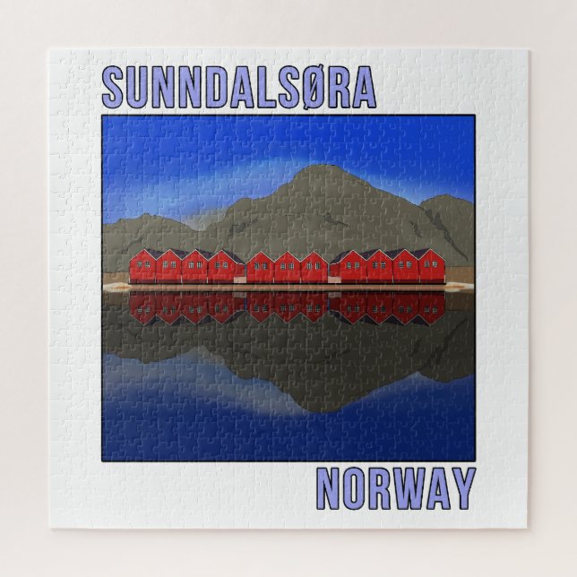 Puzzle Sunndalsora Norvège Scandinave (Vertical)