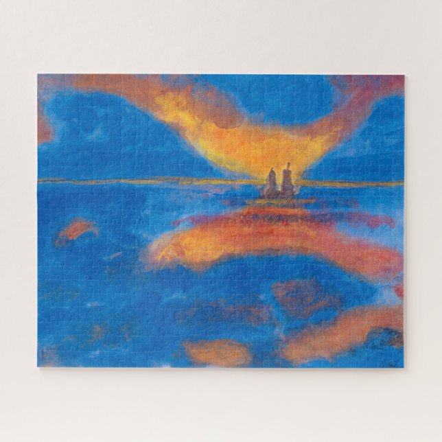 Puzzle Sunrise at Sea | Emil Nolde | (Horizontal)