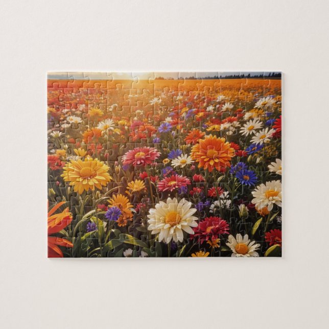Puzzle Sunrise fleur sauvage (Horizontal)