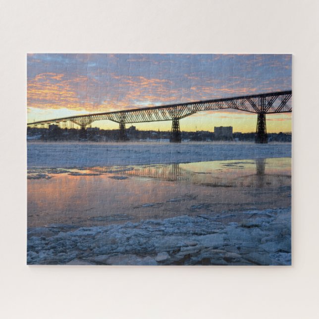 Puzzle Sunrise hivernale de promenade (Horizontal)
