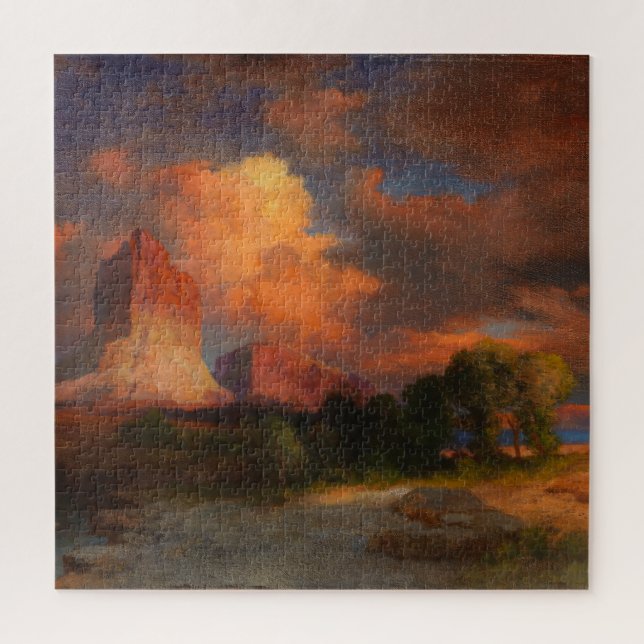 Puzzle Sunset Cloud Green River Wyoming par Thomas Moran (Vertical)