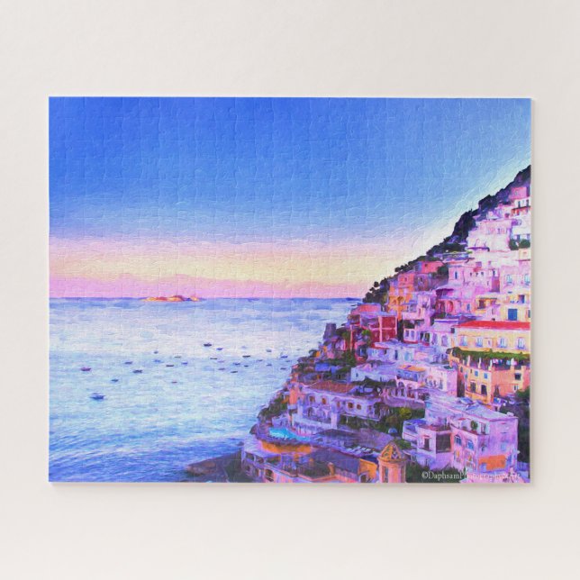 Puzzle Sunset Over Positano, Italy (Horizontal)