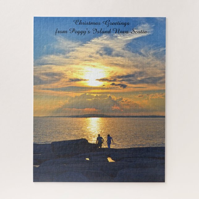 Puzzle Sunset Peggy's Island Nouvelle-Écosse. Jigsaw Puzz (Vertical)