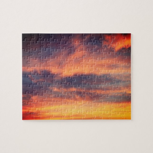 Puzzle Sunset Photo Pittoresque personnalisée Cadeau de N (Horizontal)