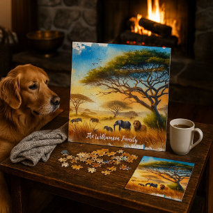 Puzzle Sunset Safari Serenity Faune africaine