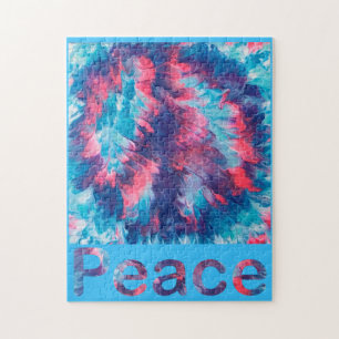 Puzzle Super bleu rose violet Mélange de paix Signes Puzz