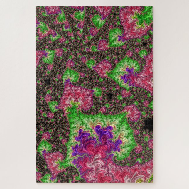 Puzzle Super Boho Hippie Funky Spiral Fractal Art (Vertical)