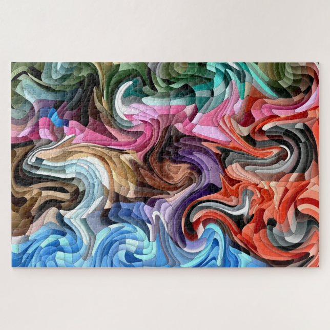 Puzzle Super coloré en mosaïque Abstraite (Horizontal)