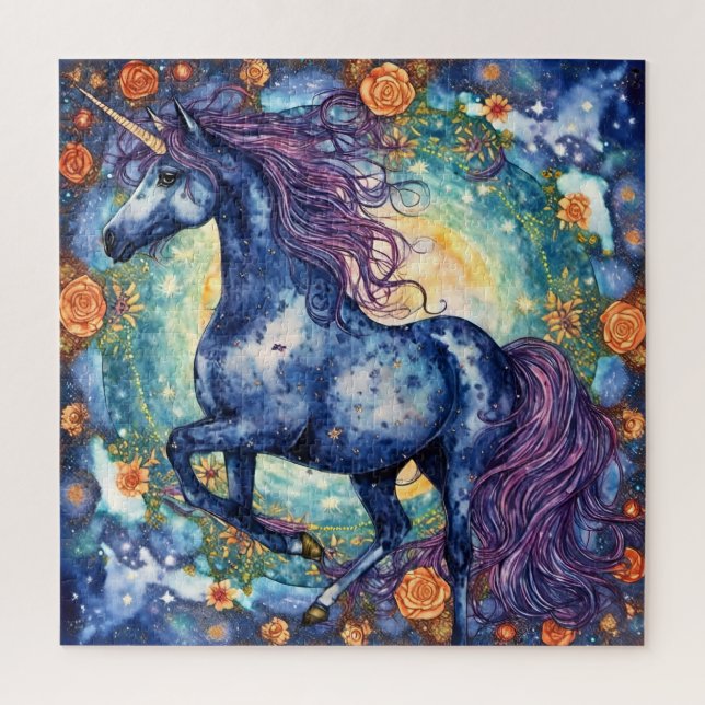 Puzzle Superbe licorne Bleue (Vertical)