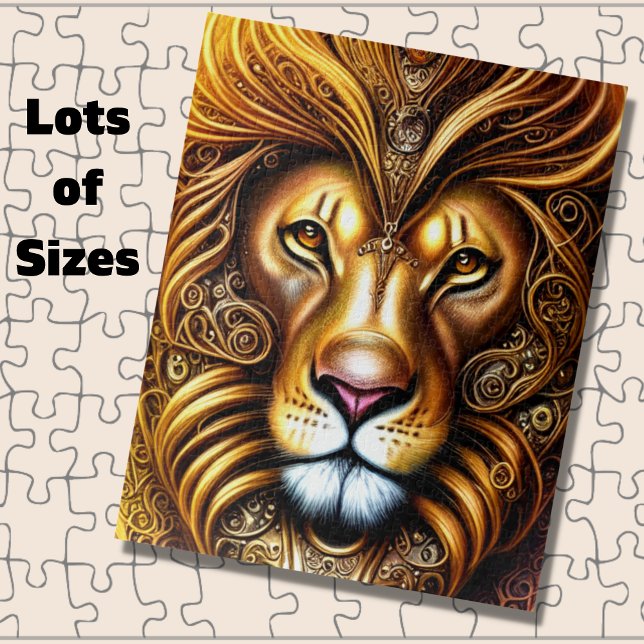 Puzzle Superbe Lion d'Or (Créateur téléchargé)