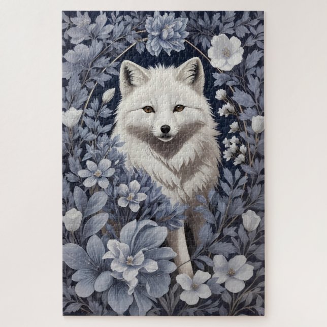 Puzzle Superbe Renard arctique William Morris Inspiré (Vertical)