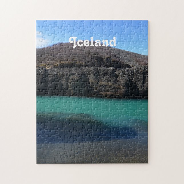 Puzzle Superbe voie navigable Pittoresque en Islande (Vertical)