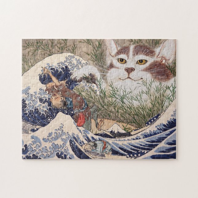 Puzzle Supernatural Cat at the Great Wave (Horizontal)