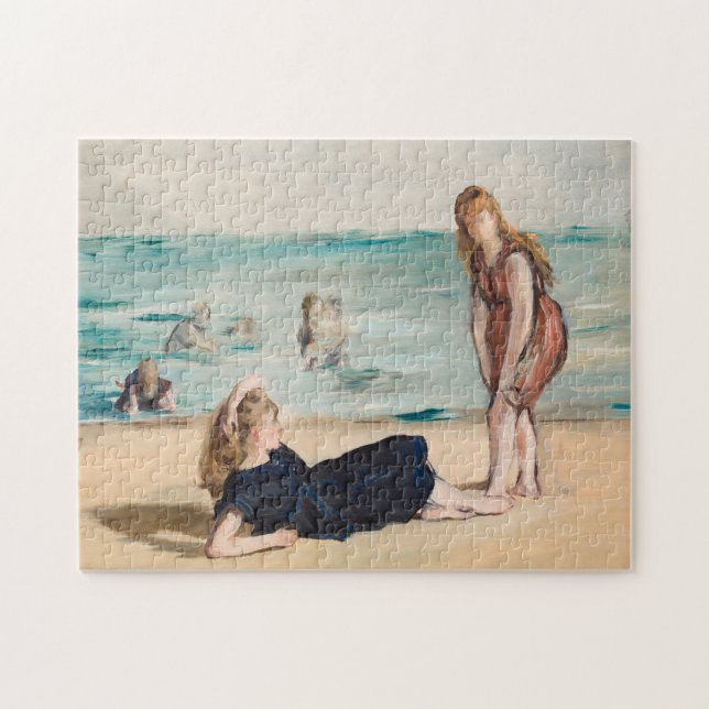 Puzzle Sur la plage | Édouard Manet (Horizontal)