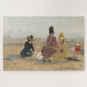 Puzzle Sur la plage Trouville 1887 par Eugene Boudin