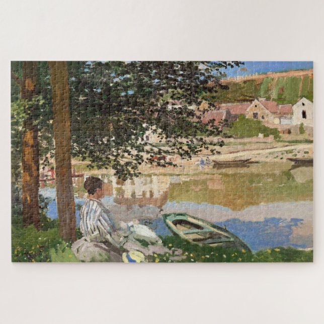 Puzzle Sur la rive de la Seine par Monet (Horizontal)