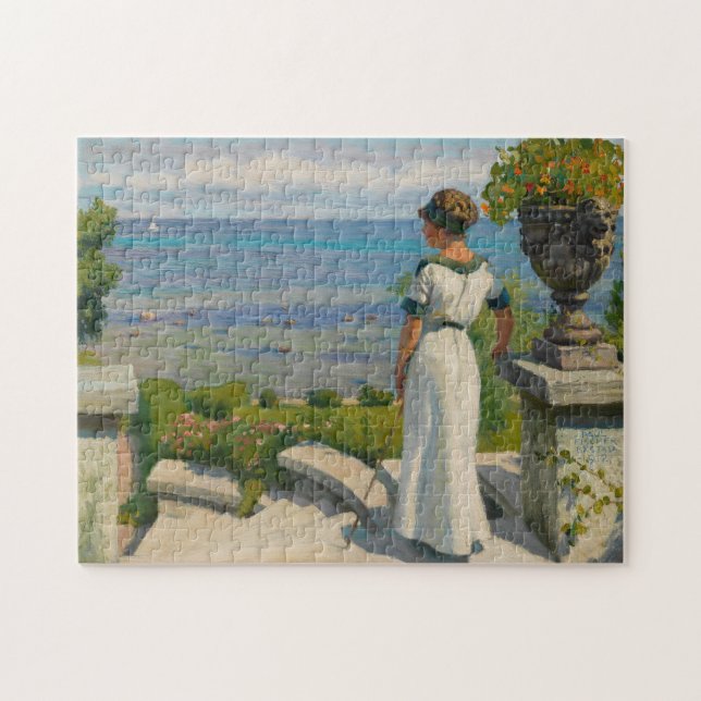 Puzzle Sur la terrasse | Paul Fischer (Horizontal)