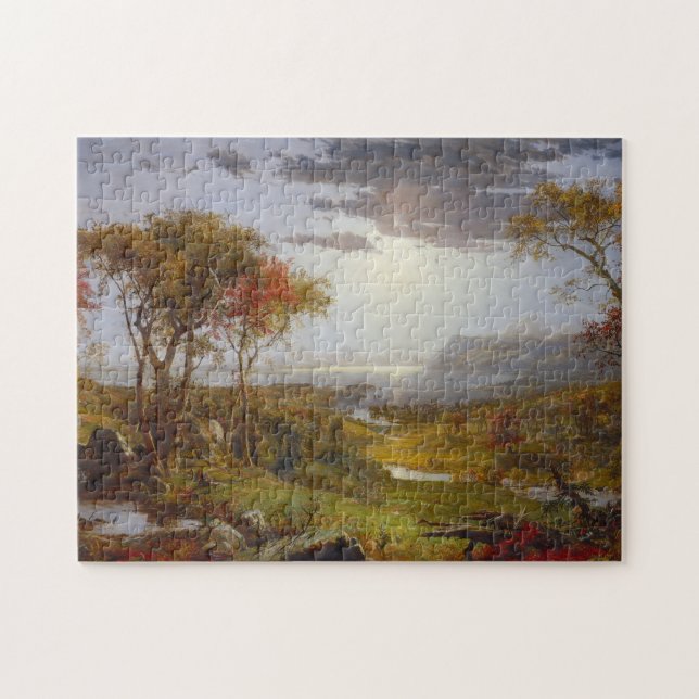 Puzzle Sur le fleuve Hudson, 1860 (huile sur la toile) (Horizontal)