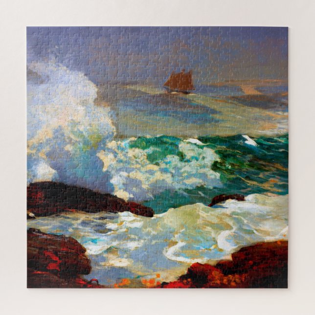 Puzzle Sur une côte sous le vent Winslow Homer 1900  (Vertical)