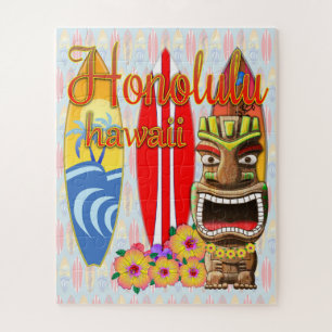 Puzzle Surf Honolulu Hawaii Tiki