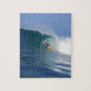Puzzle Surfer surf grande vague de récif bleu