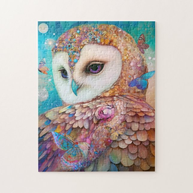 Puzzle Surreal Owl Imaginaire Art (Vertical)